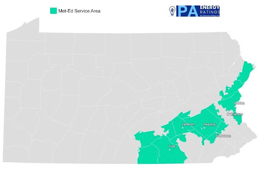 Met-Ed Electricity Service Area